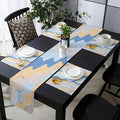 Geometric Ripple Table Mats Set of 4 With Table Runner 90 Inches