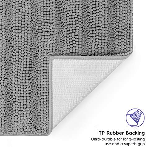 Tafts Striped Chenille Bathroom Rugs and Mats Sets, Ultra Soft