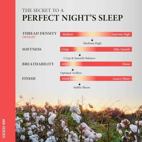 100% Egyptian Cotton King Size Sheet Set - 600 Series Refined