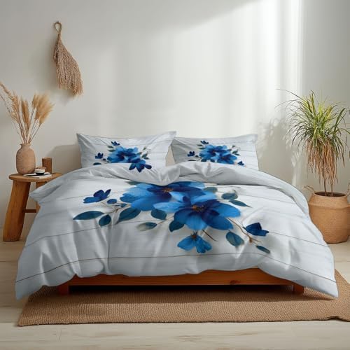 King Duvet Cover Set Ultra Soft Breathable Microfiber Comforter Cover