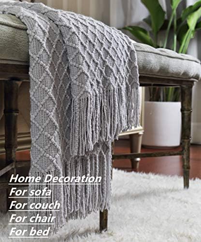 CREVENT Rustic Farmhouse Couch Sofa Throw Blanket for Bedroom Living
