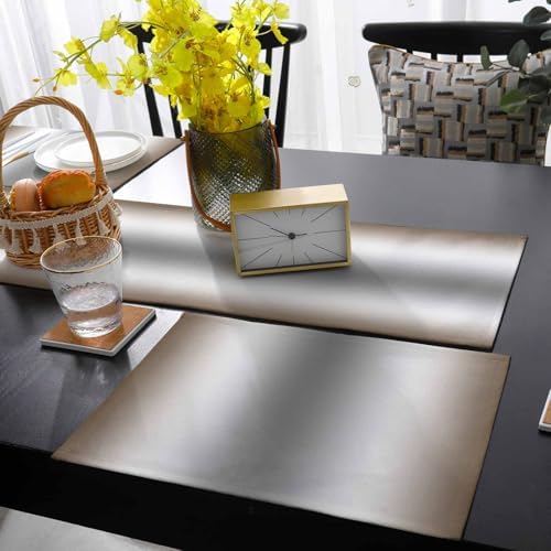 Abstract Table Runner and Placemats Set of 4 Gradient Brown White Gray