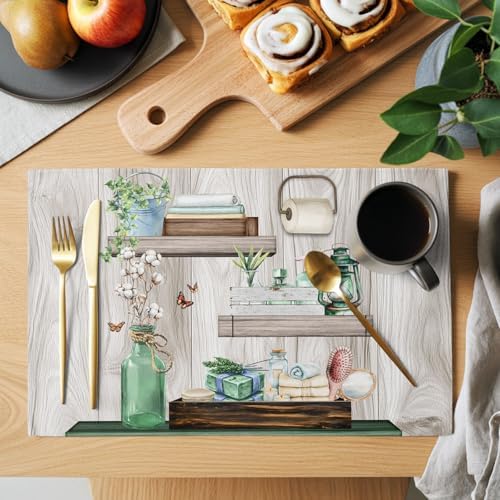 Placemats Set of 8 Farmhouse Place Mats for Dining Table Country