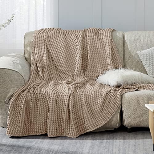 Bedsure Cooling Cotton Waffle Blanket Bundle Cooling Sheets King