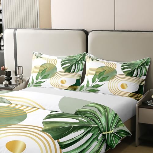 Erosebridal Sage Green Boho 100% Cotton Duvet Cover Queen Bohemian Mid