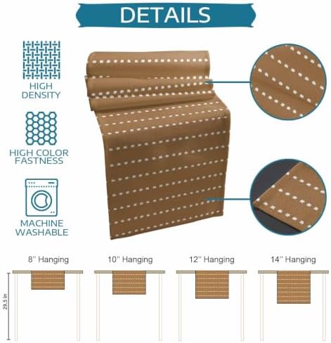 Ticking Table Runner and Placemats Set of 4 Minimalist Greige Cotton