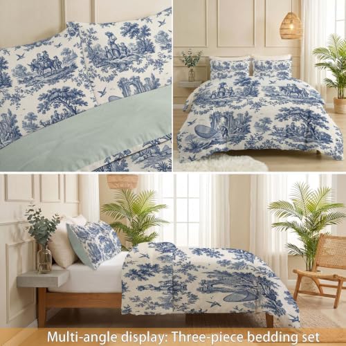 Vintage Landscape Duvet Cover Queen Size Reversible Bedding Set
