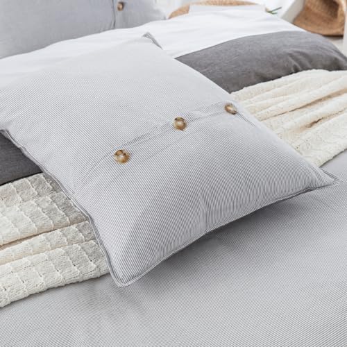 DAUAOTO King Size Duvet Cover Set 104"X90" Zipper Closure, Washed
