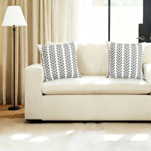 Decorative Throw Pillow Covers Set of 2 Black pillow covers 16x16 inch