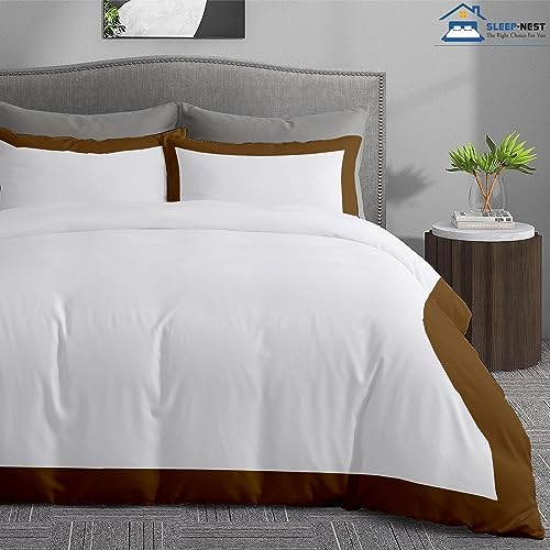 SLEEP-NEST Dual Tone Duvet Cover Set Twin 68"x90" Long Staple 100%