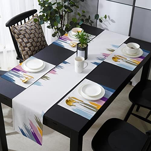 Abstract Minimalistic Table Mats Set of 4 With Table Runner 90 Inches