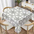 Minimalist Lines Print Square Tablecloth, Waterproof Vinyl Table