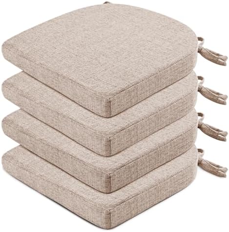 Wellsin Chair Cushions for Dining Chairs 4 Pack - Kitchen Chair