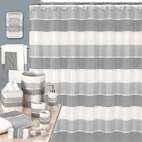 Popular Bath Bath Towels, Madern Collection, 3-Piece Set, Grey