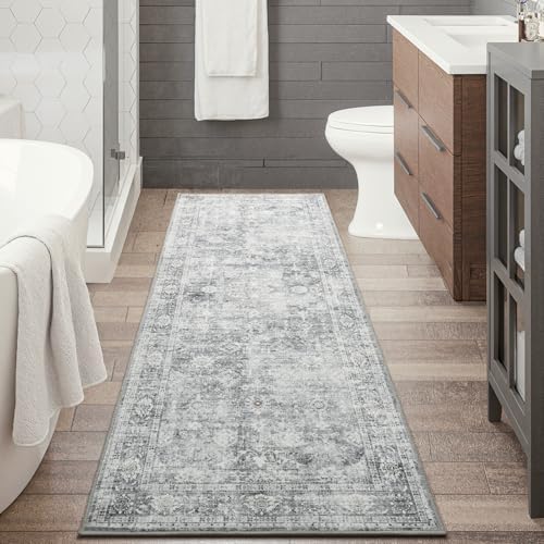 2x6 Washable Runner Rug, Non-Slip Hallway Runner Rugs, Low Pile
