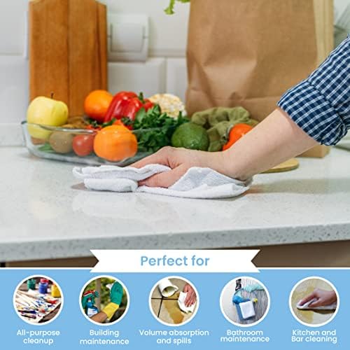 New White Terry Bar Towel, Low-Linting, 5 Pound Box