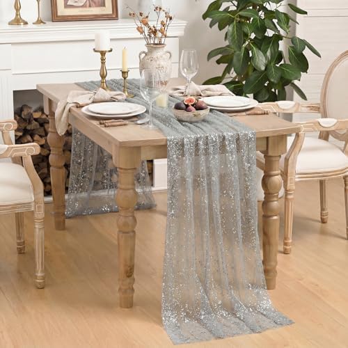 Horaldaily Grey Sliver Tablecloth 60x60 Inch Square