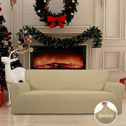 Easy-Going Stretch Couch Covers for Sofa Washable Large Beige