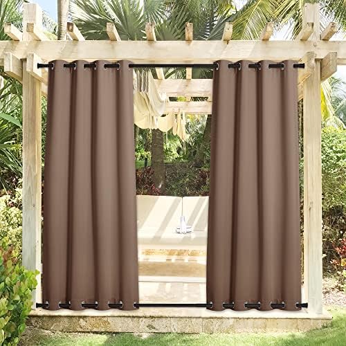NICETOWN 2 Panels Weighted Blackout Curtains Rustproof Fixed Grommet