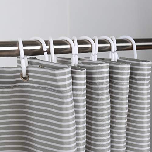 Shower Curtain Black and Grey, Shower Curtain for Men Bathroom White