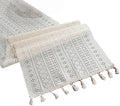 Lace Table Runner Long with Tassels - Elegant Farmhouse Blend Decor