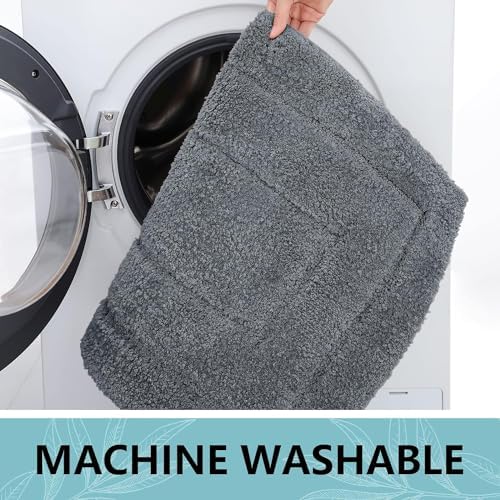 Buganda Microfiber Bathroom Rugs 59x24, Soft Shaggy Absorbent Bath
