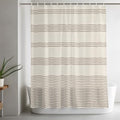Minimalist Beige Shower Curtain 72 * 84IN, Water-Repellent Bathroom
