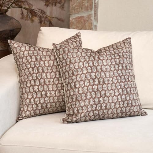 DOMVITUS Floral Pillow Covers Set of 2, Throw Pillow Covers 18x18