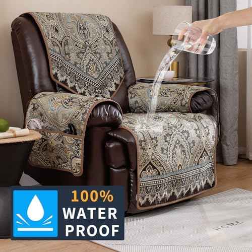 Waterproof Recliner Chair Cover, FLKF-Brown