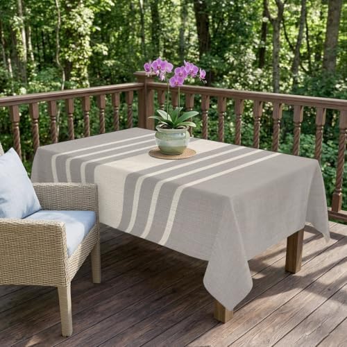 Rectangle Tablecloth Waterproof Spillproof Table Cloths,Vintage Gray