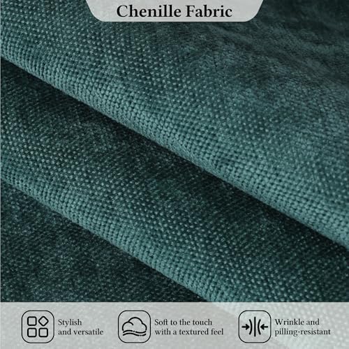 18x18 Throw Pillow Covers Set of 2, Premium Heavy-Duty Soft Chenille