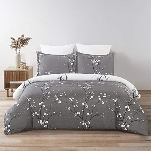 Soft Brushed Microfiber Duvet Cover Set with Zipper Closure and Corner