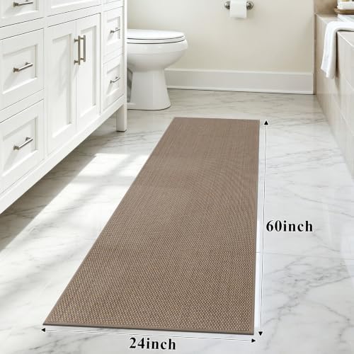 SHACOS Non Slip Bathroom Runner Rugs 24"x60" Quick Dry Ultra Thin Bath
