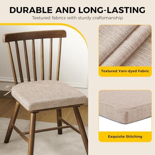 downluxe Indoor Chair Cushions for Dining Chairs,Kitchen Chair Pads
