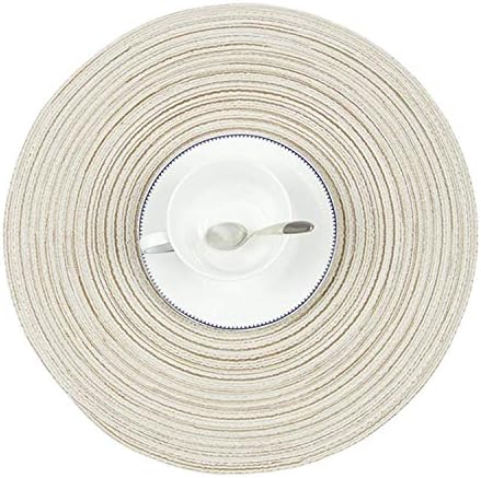Round Woven Placemats Thermal Insulation Dining Table Round Cotton