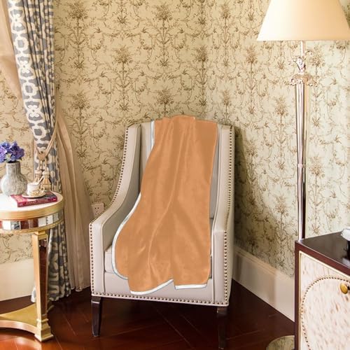Sandy Brown Plush Throw Blankets for Bed Couch and Living Room