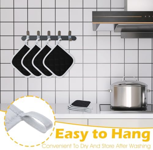 24 Pcs Pot Holders Bulk for Kitchen Heat Resistant, 7 x 7 Inch Cotton