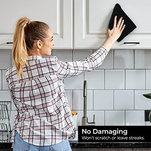 Infinitee Xclusives Premium Kitchen Towels - Black [Pack of 12] 100%