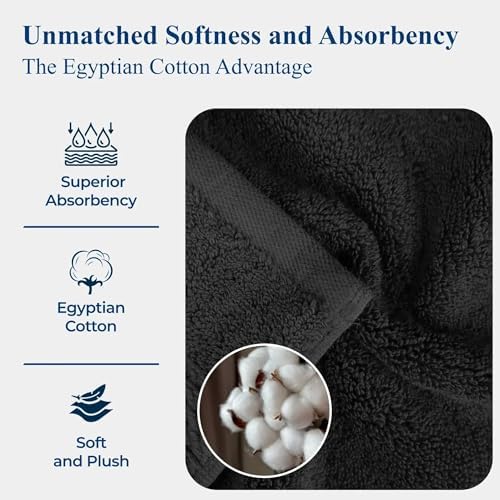 Luxury Heavyweight Egyptian Cotton Towels, Towel Set for Bathroom