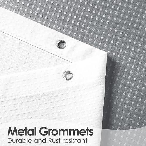 Grey Ombre Luxury Weighted Textured Fabric Shower Curtain Hotel,72x72