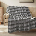 SLEEP ZONE Chenille Throw Blanket for Couch, Soft Farmhouse Blankets