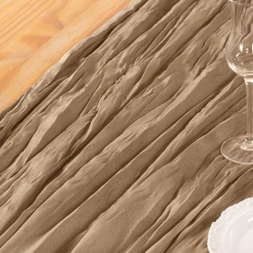 DeZerlor Nude Cheesecloth Table Runners 10 Pack Fall Runners
