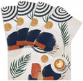 Boho Placemats for Dining Table Set of 4, Middle Century Leaves