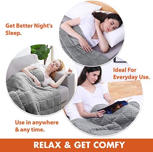 ACOMOPACK Minky Weighted Blanket Queen 15lbs for Adults