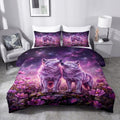 King Duvet Cover Set Soft Microfiber Dream Wolf