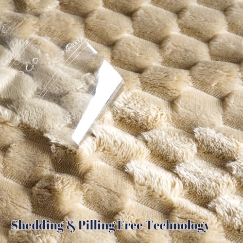 Luxury Ultra Soft Flannel Fleece Blanket King Size - 3D Jacquard