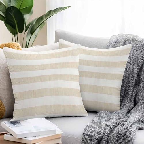 Yukro Striped Outdoor Waterproof Pillow Covers Pack of 2, Vintage