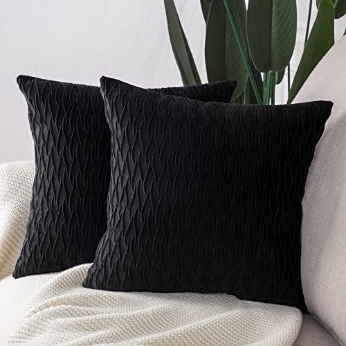MADIZZ Set of 2 Super Soft Velvet Decorative Throw Pillow Covers 20x20