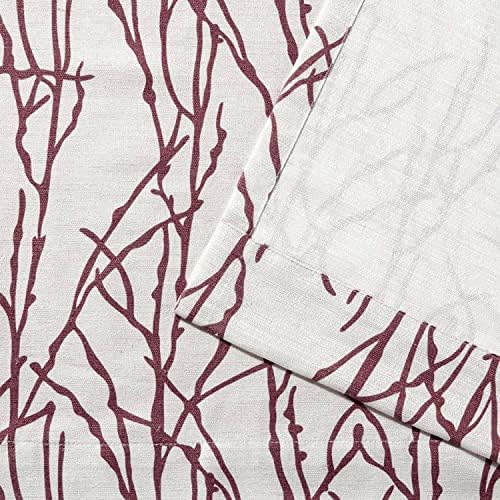 Exclusive Home Branches Linen Blend Grommet Top Curtain Panel Pair