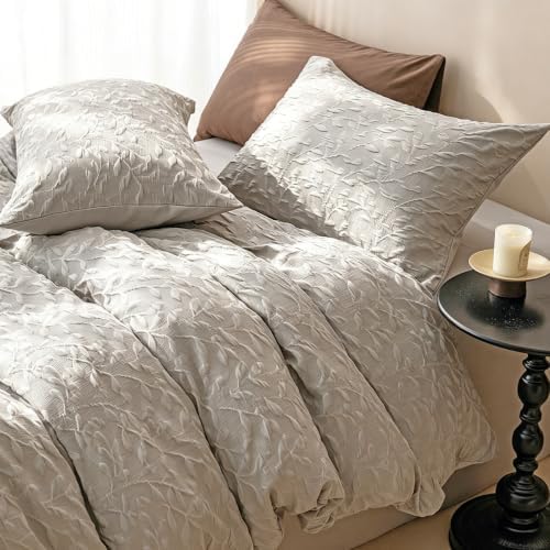 INFLAG Duvet Cover Set, Jacquard Boho Chic Bedding for All Seasons